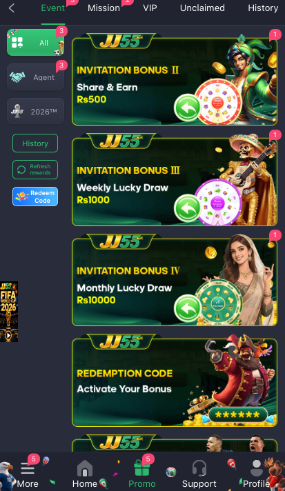 Jj55 Game bonus 2026
